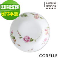 【美國康寧】CORELLE田園玫瑰6吋平盤