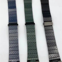 Luxury Carbon Fiber Pattern Wrist Strap Bracelet for Apple Watch Series 7 6 5 4 3 2 SE PPS Link Band iWatch 40mm 41mm 45mm
