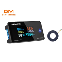 Meter Voltan, Paparan LCD, AC50-300V, 100a Paparan Kuasa Digital, Meter Suhu Tenaga, Ammeter, Voltme