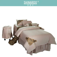 APP下單享點數9%｜SHINARDO 美容床罩四件套紋繡床套新款歐式按摩床罩美容院四件套定做