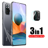 redme note10 hydrogel film for xiaomi redmi note 10 pro 10pro 10s camera front back screen protector redmy note10s glass film