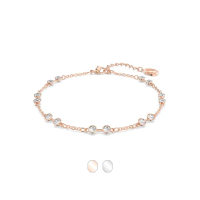 【SWAROVSKI 官方直營】Swarovski Remix Collection Strand 圓形切割手鍊 白色(2款任選)