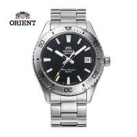 ORIENT 東方錶 WATER RESISTANT系列 200m潛水風格腕錶 鋼帶款 黑色 RA-AC0Q01B -39.9mm