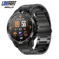 LOKMAT APPLLP 3 PRO Android Smart Watch Phone Full Touch Round Screen Dual Camera Wifi GPS Smartwatches RAM 4G ROM 64G for Phone