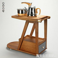 竹制可行動帶輪茶水車茶車茶幾茶桌泡茶臺實木茶水櫃茶盤家用 雙十一購物節