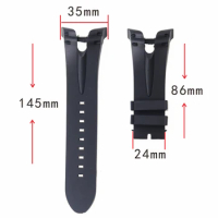 Watch accessories silicone strap for INVICTA Invera Russian rubber watch with black 35mm ladies sports waterproof strap
