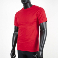 Champion [T425-40C] 男 短袖上衣 T恤 美規 高磅數 純棉 舒適 休閒 圓領 純色 穿搭 紅