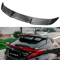 For Toyota CH-R Spoiler Wing CHR Auto Rear Trunk Roof Ducktail Extensio Cover Trim ABS Plastic Carbon 2016-2019 Car Accessories