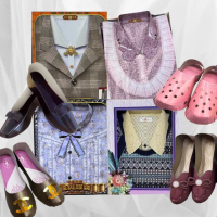 【上芳香業】金紙 紙紮用品 年輕 女裝 四季衣服 紙紮女衣服 鞋子(靈骨塔 頭七 往生用品 滿七 百日 對年)