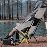 【DaoDi】2入組高背月亮椅折疊露營椅附收納袋(袋特大號野摺疊椅/ 野營椅 / 釣魚椅 / 戶外椅)