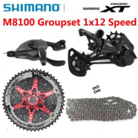 SHIMANO DEORE XT M8100 Groupset MTB Mountain Bike 12 Speed SL+RD+CSMZ901 11-51T Cassette HG Hub M8100 shifter Rear Derailleur