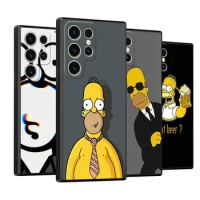 Homer Marge Bart-Simpsons Phone Case for Samsung Galaxy S23 Ultra S22 S21 FE S20 S10 S10E Note 20 10 Plus Coque