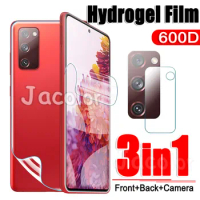 Hydrogel Film For Samsung Galaxy S20 Fe 4G/5G Front Screen+Back Cover+Camera Safety Film 3in1 Samsun S20Fe S 20 20FE Not Glass