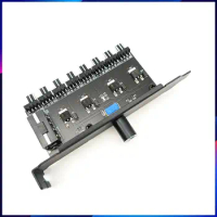 8 Channel Cooling Fan Control Hub Speed Regulator Controller For CPU PC Computer Case HDD VGA PWM PCI Bracket Power 4 Pin