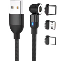 Cheap Price Magnetic Charging 3A Fast Charge 3 In 1 USB Charger Data Cable For Mobile Phones