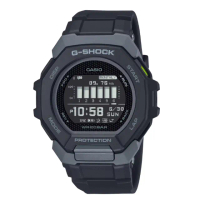 【CASIO 卡西歐】G-SHOCK G-SQUAD 藍芽 強悍運動型錶款 時尚黑 GBD-300-1_47.4mm