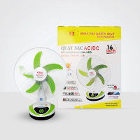 Quạt Tích Điện Honjianda HJD-FL 316 LED 2 chế độ AC /DC 9 tốc độ gió công suất 24W