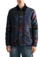 เสื้อแจ็คเก็ตผู้ชาย Jacquard Feathers สี Feathers Ink Blue AOP