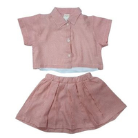 PLEU Set Vania | Setelan Anak Perempuan Usia 1-6 Tahun 4 tahun Peach
