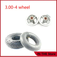 3.00-4 Tire Wheel 10 Inch Tyre and Inner Tube +4 Inch Alloy Rims Hub for Electric Scooter Gas Scooter Bike Motorcycle