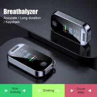 Portable Digital Breath Alcohol Tester Professional Breathalyzer With LCD Display USB Rechargeable Electronic Alcohol Tester