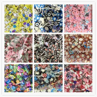 60g Mixed Beads Slices Polymer Clay For Slimes Filler Supplies Charms Clay Sprinkles Accessories Card Making Tiny DIY Crafts