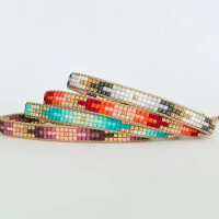 Bohemian seed beads jewelry lady handmade miyuki bracelet for women