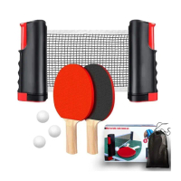 【ENDER SPORT】乒乓球套組 網架/球拍*2/乒乓球*3(乒乓球套組 乒乓球拍 乒乓球)