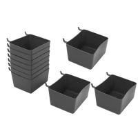 10Pcs Pegboard Box, Pegboard Bin Kit, Pegboard Basket Storage Organizer, Pegboard Accessories Parts For Organizing Tools