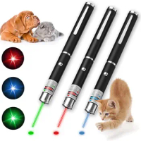 Cat Laser Toy 2023 Green Red Purple for Indoor Interactive Kitten toys Laser Pointer for Cats Dogs Training and Exercise
