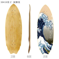 Blank Surfskate Deck, Maple Concave Board, Land Surf Board, Carving Deck, Sport Skateboard Parts, 30 Inch, Long Board Deck
