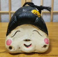 日本陶鈴 土鈴 陶土手作 火男阿多福 非萬兵