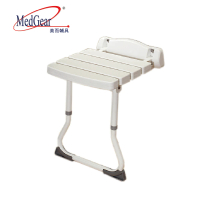【MedGear美而輔具】壁掛式撐地摺疊洗澡椅(台灣製)