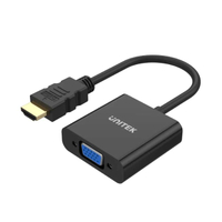 UNITEK Y-6333 ตัวแปลงสัญญาณ HDMI เป็น VGA พร้อมช่องต่อเสียง Aux 3.5 มม.