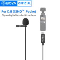 BOYA BY-M3-OP Clip-on Digital Lavalier Microphone for DJI OSMO™ Pocket Stabilizer Gimbal USB Type-C Vlog Film Video Recording