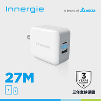 台達Innergie 27M 27瓦雙孔USB-C 極速充電器原價690(省200)