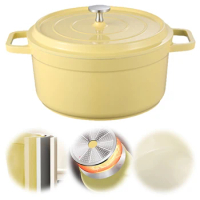 Enameled Cast Aluminum Dutch Oven with Lid Non-Stick Heavy Duty Stock Pot Dutch Oven Pot Multifuncti