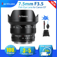 7 artisans 7artisans 7.5mm F3.5 Fish Eye Lens Ultra Wide-Angle APS-C DSLR Lens MF for Canon EF