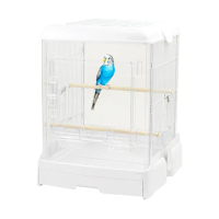 【LillipHut 麗利寶】舒適快潔透亮鳥籠_40型白色(鳥飼料、鸚鵡飼料、鳥用品、鳥玩具、鸚鵡用品、鸚鵡玩具)