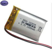 3.7V 1000mAh 102535 Lipo Polymer Lithium Rechargeable Li-ion Battery Cells Fit 902535 092535 Model GPS Toys Powerbank Battery
