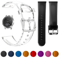20mm 22mm Transparent Strap for Garmin Vivoactive 3 4 HR Watch Band for Garmin Sq Active Venu 2 Plus Silicone Watchband Bracelet