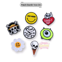 Patch Bordir Keren Lucu Aesthetic | Patch Tas Jaket Topi | Iron On / Jahit | Cute Deco Y2K
