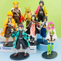 2025 Demon Slayer Figure: Kamado Tanjiro, Nezuko, Zenitsu, Inosuke Model Desktop Ornament