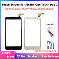 Mobile Touch Screen For Alcatel One Touch Pop 2 OT7044 7044 7044Y 7044A 7044X 7044K Digitizer Panel Sensor TouchScreen 3M Glue