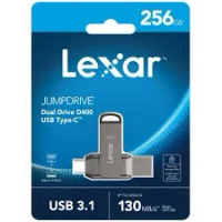 LEXAR JUMPDRIVE D400 256GB USB3.1 TYPE C OTG 隨身碟 銀色 (V158)