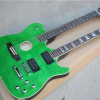 Custom two-head electric guitar, 12-string acoustic guitar, 6-string electric guitar, free shipping