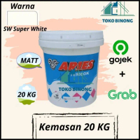 Ready Cat Tembok Aries 20 Kg Super White Gosend Only Best Quality Asli 100% Original