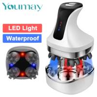 Youmay 4D Electric Head Massager Waterproof Scalp Massage Prevent Hair Loss Wireless Body Neck Back Massager Health Care