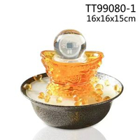 財源滾滾送禮流水擺件招財進寶元寶創意擺件聚寶盆流水擺件新中式