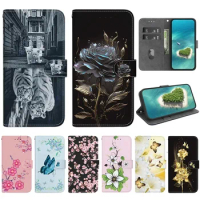 Phone Case for Samsung Galaxy A3 A5 J7 2017 J3 J5 2016 A7 A9 A6 J6 J4 Plus 2018 Cases Butterfly Flower Leather Wallet Flip Cover